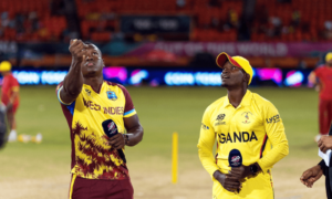Five-wicket Hosein shines as Windies thrash record-low Uganda