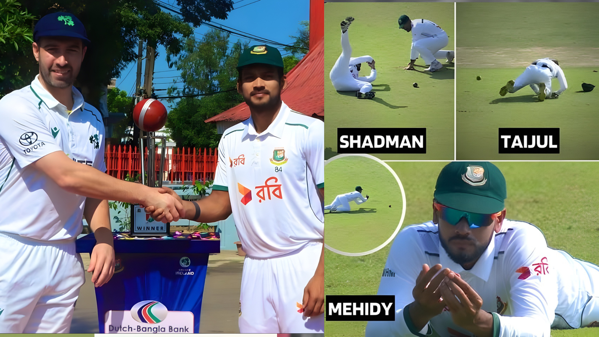 Bangladeshs Missed Catches Cost Them as Ireland Flourishes on Day 1 Cricket Gurukul, GOLN
