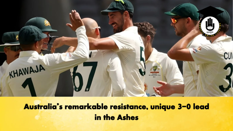 Australias remarkable resistance unique 3 0 lead in the Ashes Cricket Gurukul, GOLN