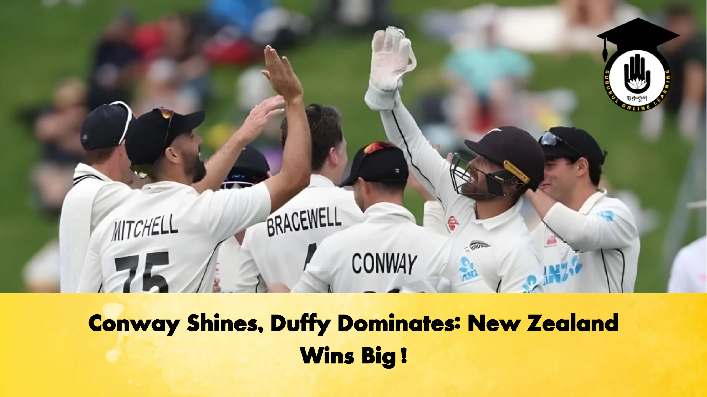Conway Shines, Duffy Dominates: New Zealand Wins Big! 1 Conway Shines Duffy Dominates New Zealand Wins Big Cricket Gurukul, GOLN