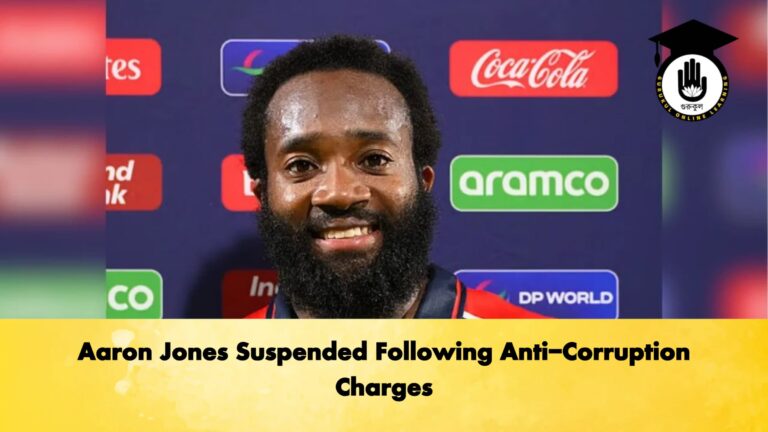 Aaron Jones Suspended Following Anti Corruption Charges 1 Cricket Gurukul, GOLN