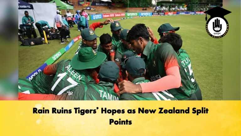 Rain Ruins Tigers Hopes as New Zealand Split Points Cricket Gurukul, GOLN