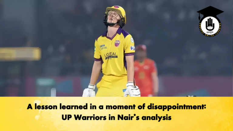 A lesson learned in a moment of disappointment UP Warriors in Nairs analysis Cricket Gurukul, GOLN