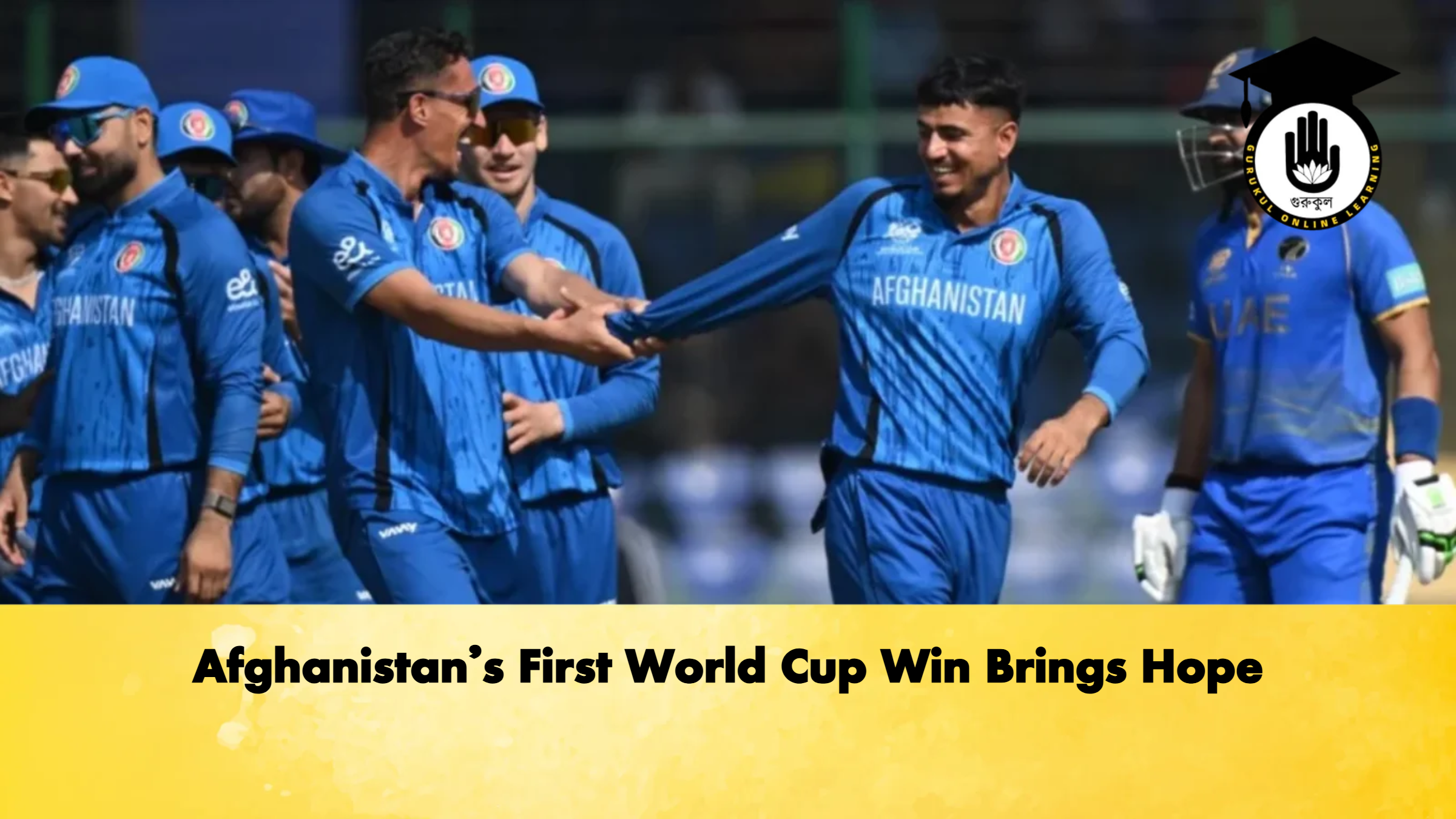 Afghanistans First World Cup Win Brings Hope Cricket Gurukul, GOLN