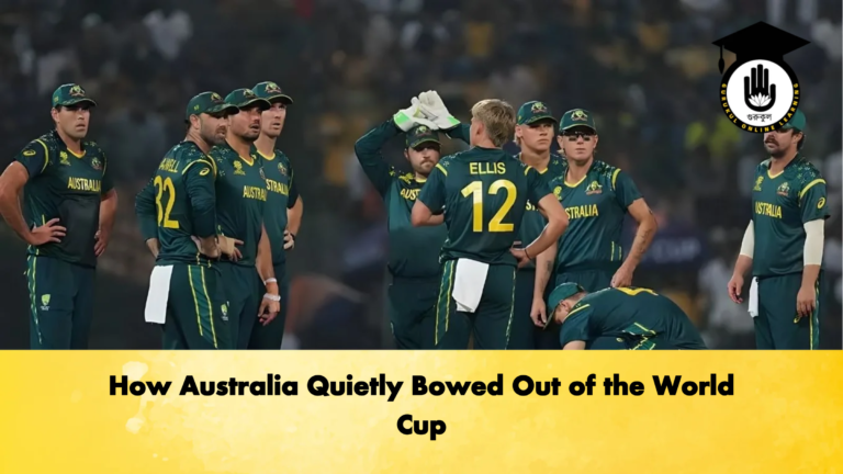 How Australia Quietly Bowed Out of the World Cup Cricket Gurukul, GOLN