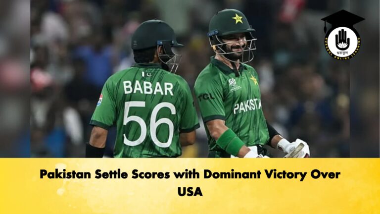 Pakistan Settle Scores with Dominant Victory Over USA Cricket Gurukul, GOLN
