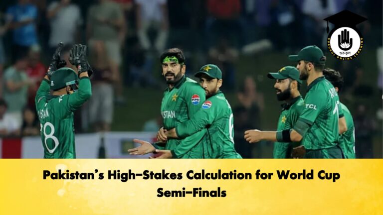 Pakistans High Stakes Calculation for World Cup Semi Finals Cricket Gurukul, GOLN