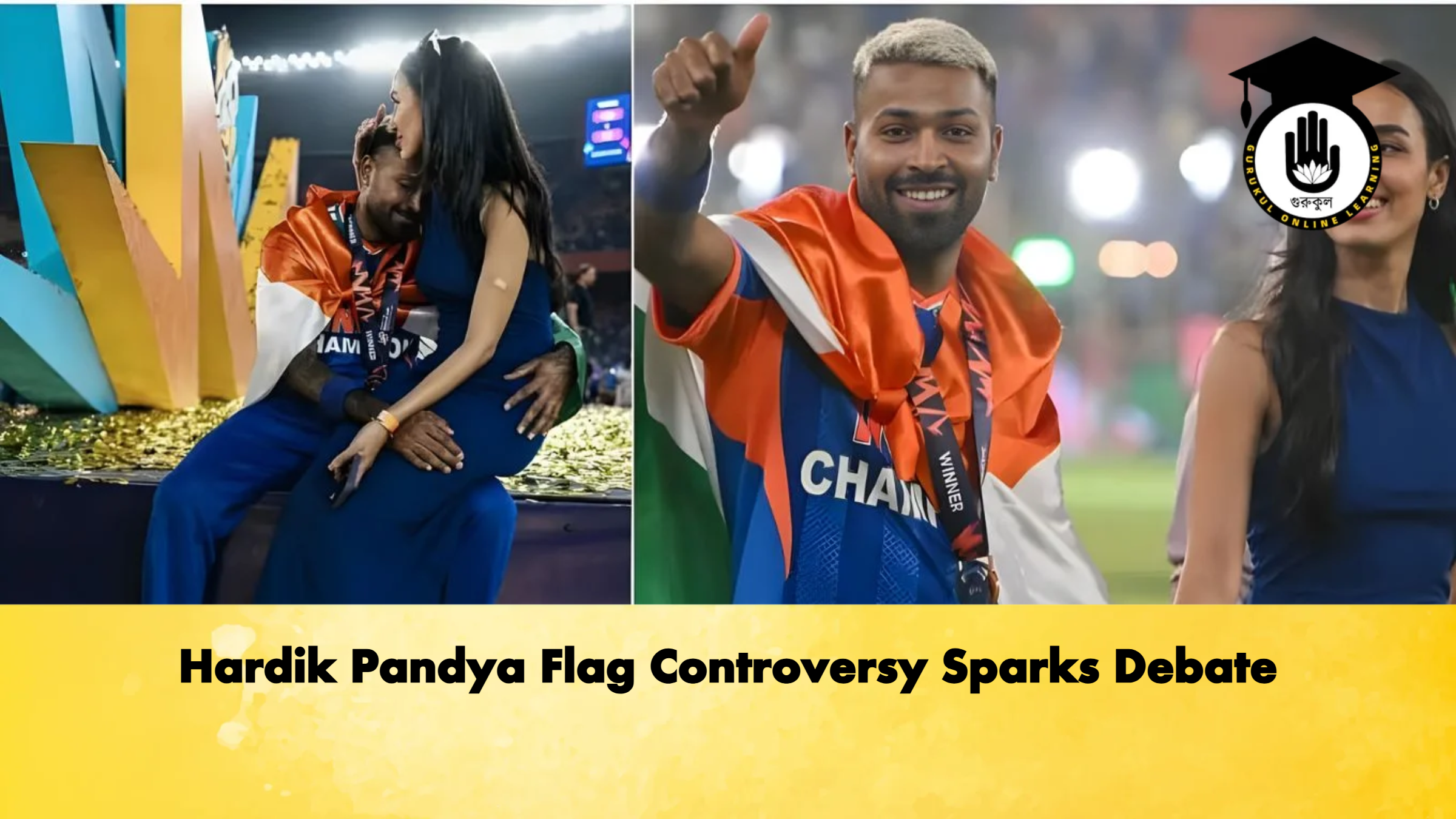 Hardik Pandya Flag Controversy Sparks Debate Cricket Gurukul, GOLN