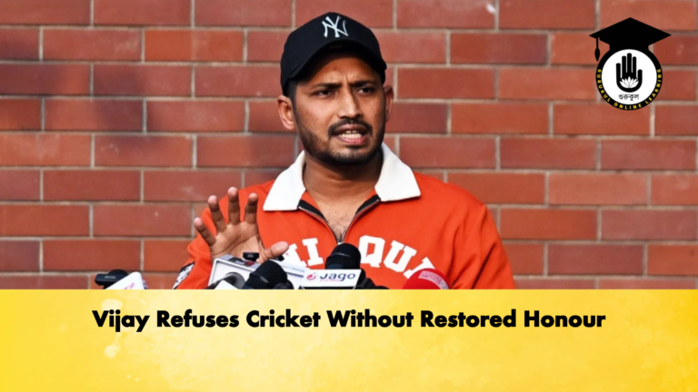 Vijay Refuses Cricket Without Restored Honour Cricket Gurukul, GOLN