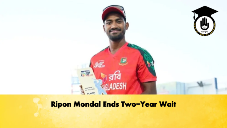 Ripon Mondal Ends Two Year Wait Cricket Gurukul, GOLN