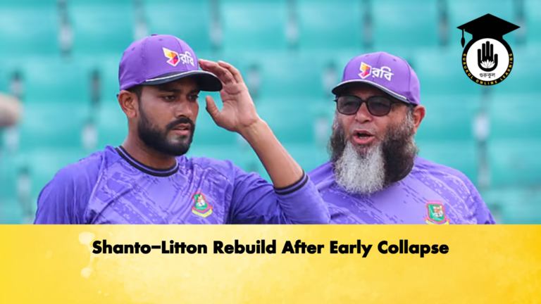 Shanto Litton Rebuild After Early Collapse Cricket Gurukul, GOLN