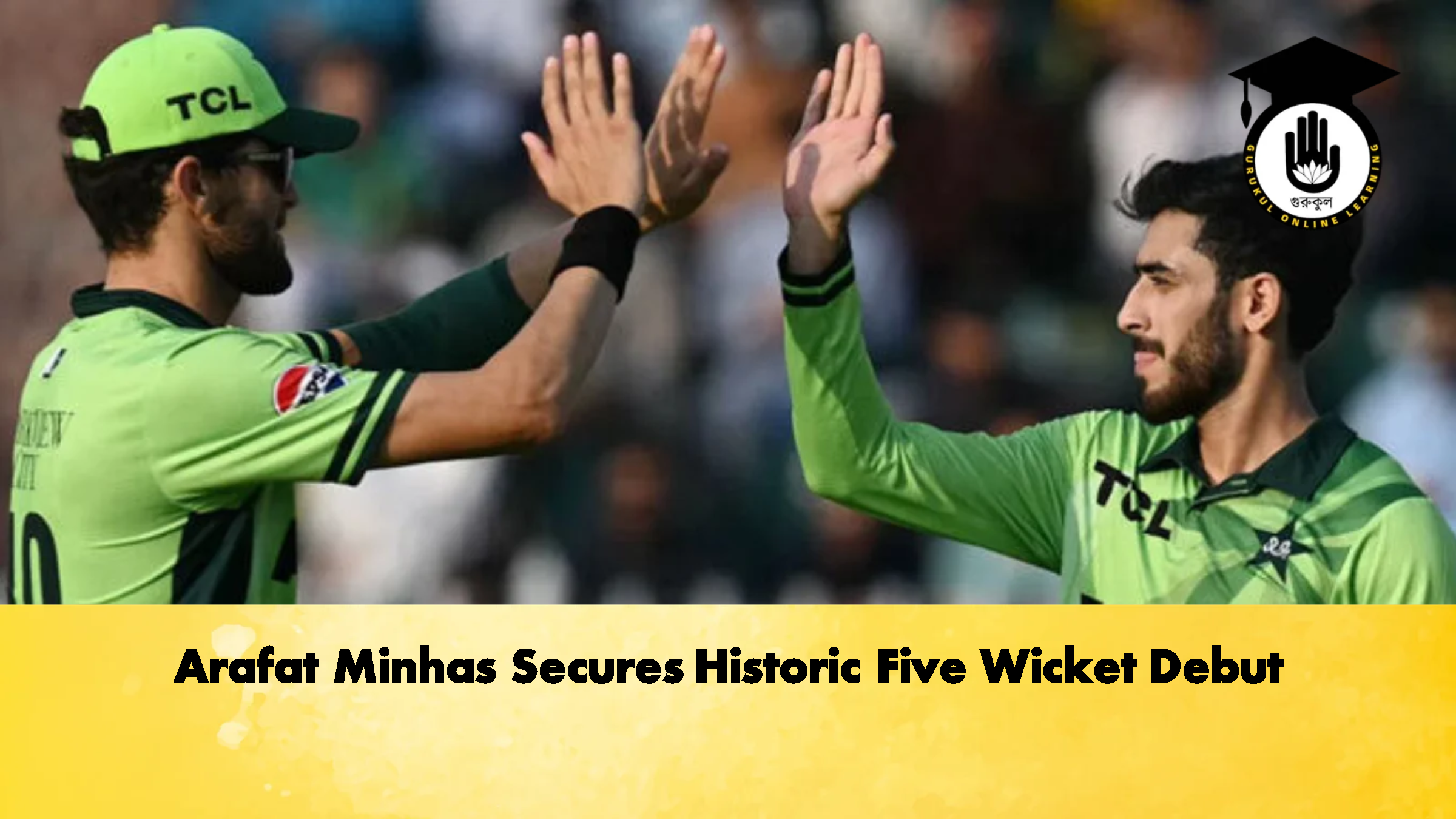 Arafat Minhas Secures Historic Five Wicket Debut 2 Cricket Gurukul, GOLN