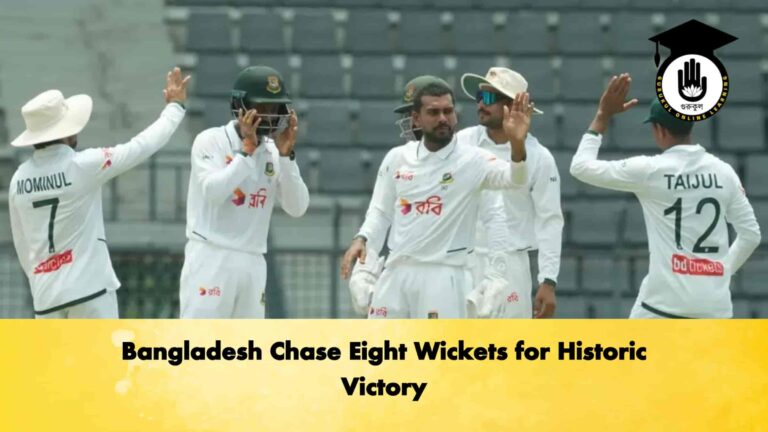 Bangladesh Chase Eight Wickets for Historic Victory