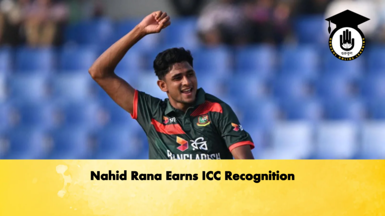 Nahid Rana Earns ICC Recognition Cricket Gurukul, GOLN