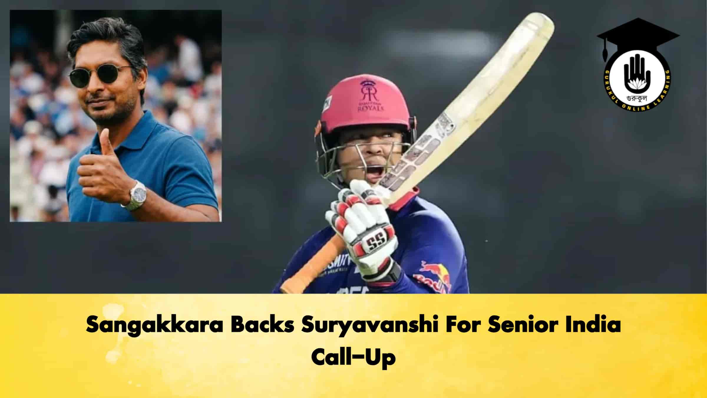 Sangakkara Backs Suryavanshi For Senior India Call-Up