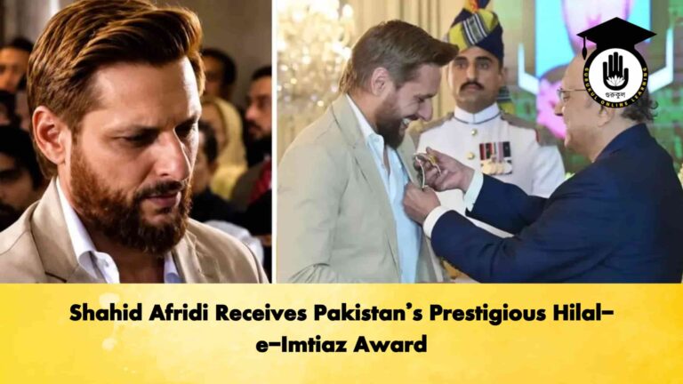 Shahid Afridi Receives Pakistan’s Prestigious Hilal-e-Imtiaz Award