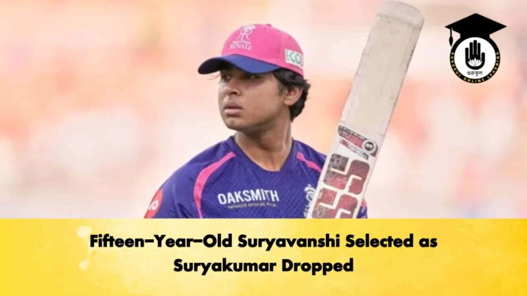 Fifteen-Year-Old Suryavanshi Selected as Suryakumar Dropped