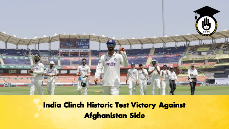 India Clinch Historic Test Victory Against Afghanistan Side 1 Cricket Gurukul, GOLN
