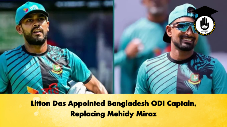 Litton Das Appointed Bangladesh ODI Captain Replacing Mehidy Miraz Cricket Gurukul, GOLN