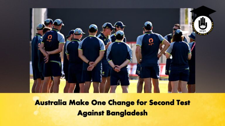 Australia Make One Change for Second Test Against Bangladesh