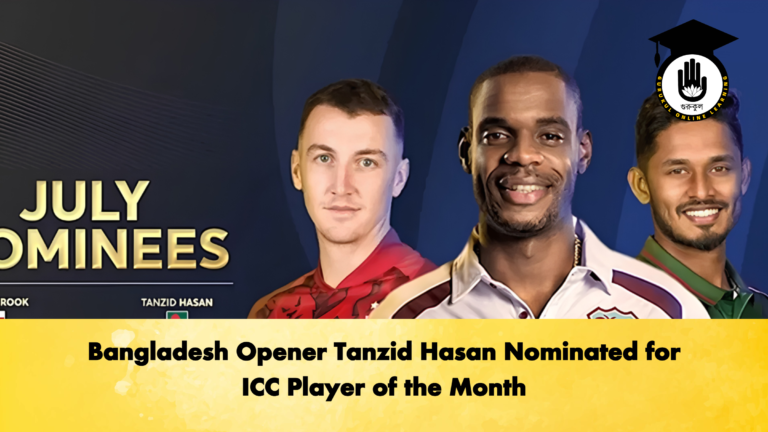 Bangladesh Opener Tanzid Hasan Nominated for ICC Player of the Month 2 Cricket Gurukul, GOLN
