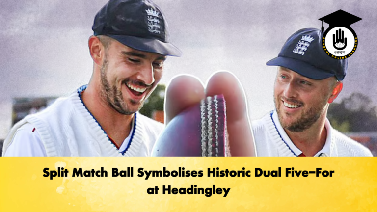 Split Match Ball Symbolises Historic Dual Five For at Headingley Cricket Gurukul, GOLN