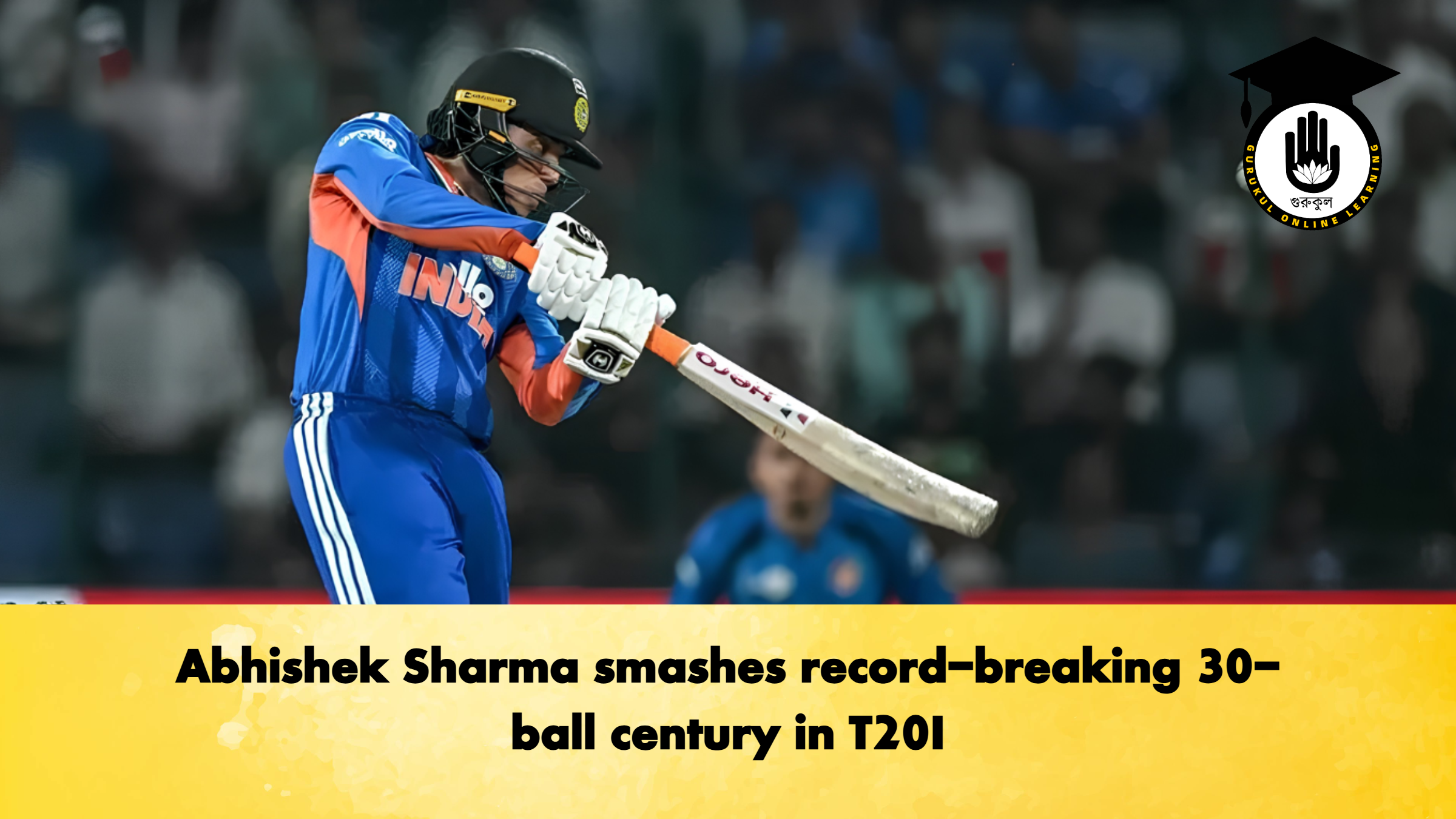 Abhishek Sharma smashes record-breaking 30-ball century in T20I 1 Abhishek Sharma smashes record-breaking 30-ball century in T20I