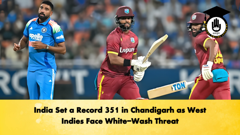 India Set a Record 351 in Chandigarh as West Indies Face White-Wash Threat